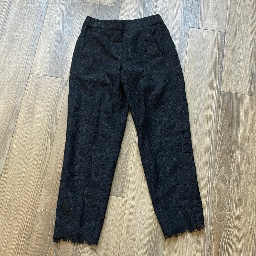 J. Crew Easy Pant in Lace - Size 00